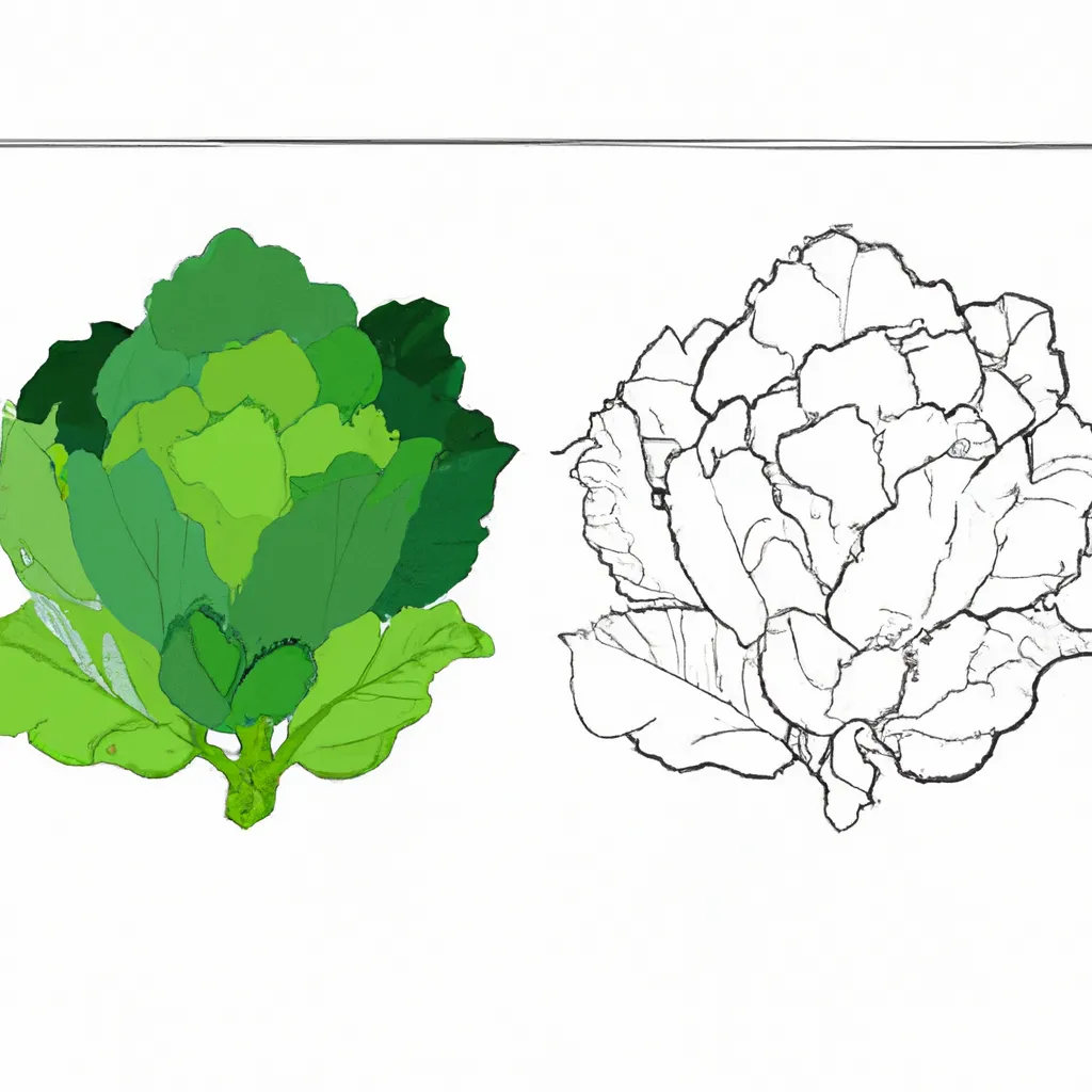 desenho de desenho couve ilustracoes vegetal arte