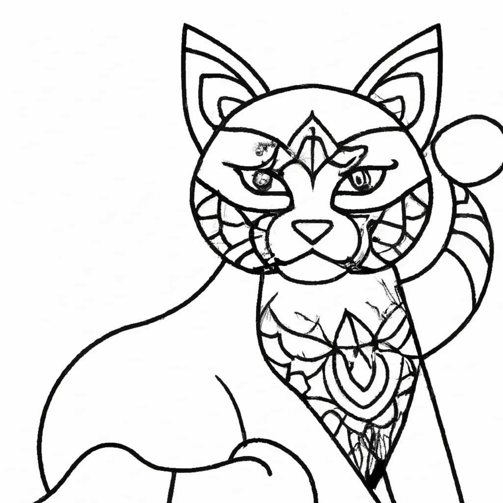 desenho de desenho de gato