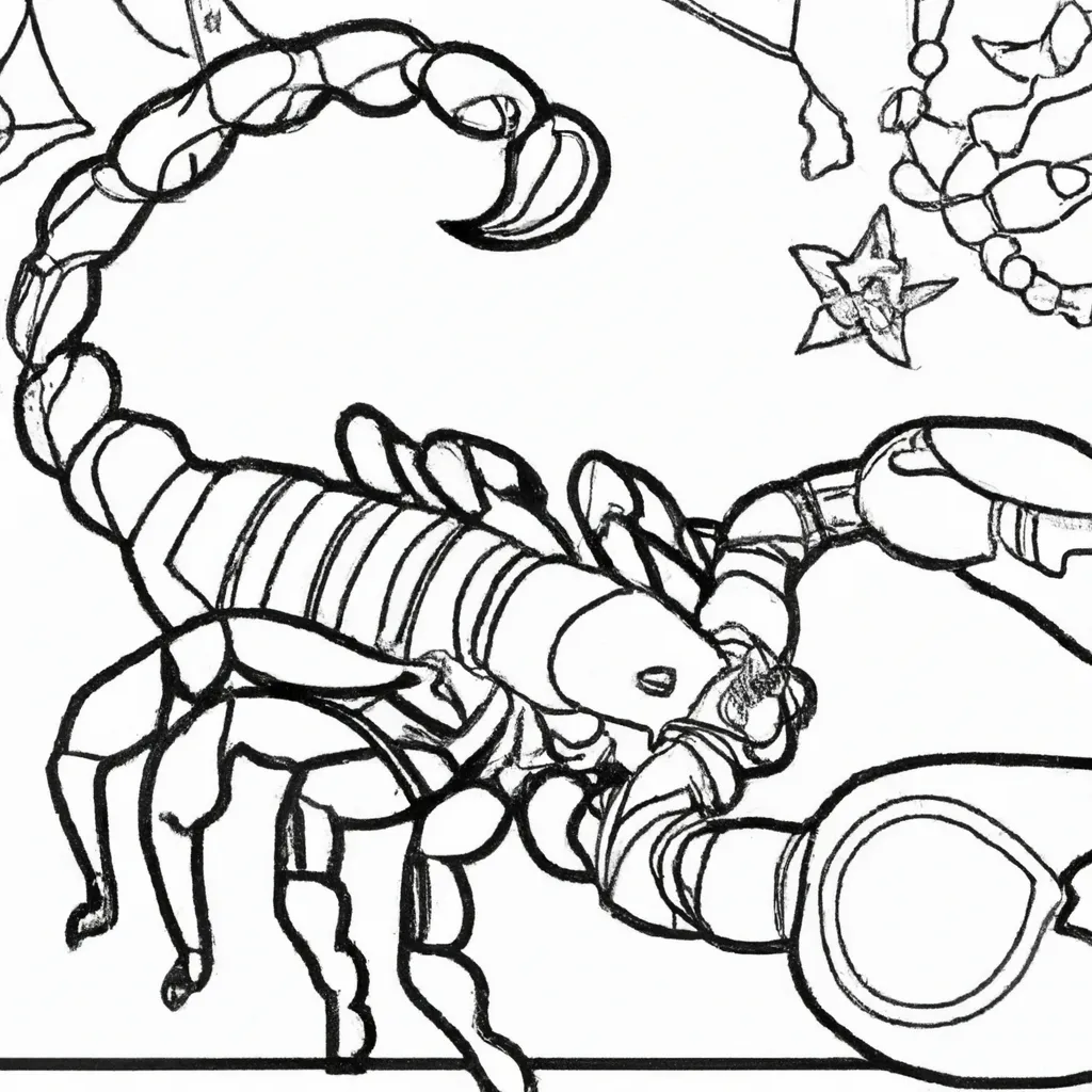 desenho de desenho escorpiao