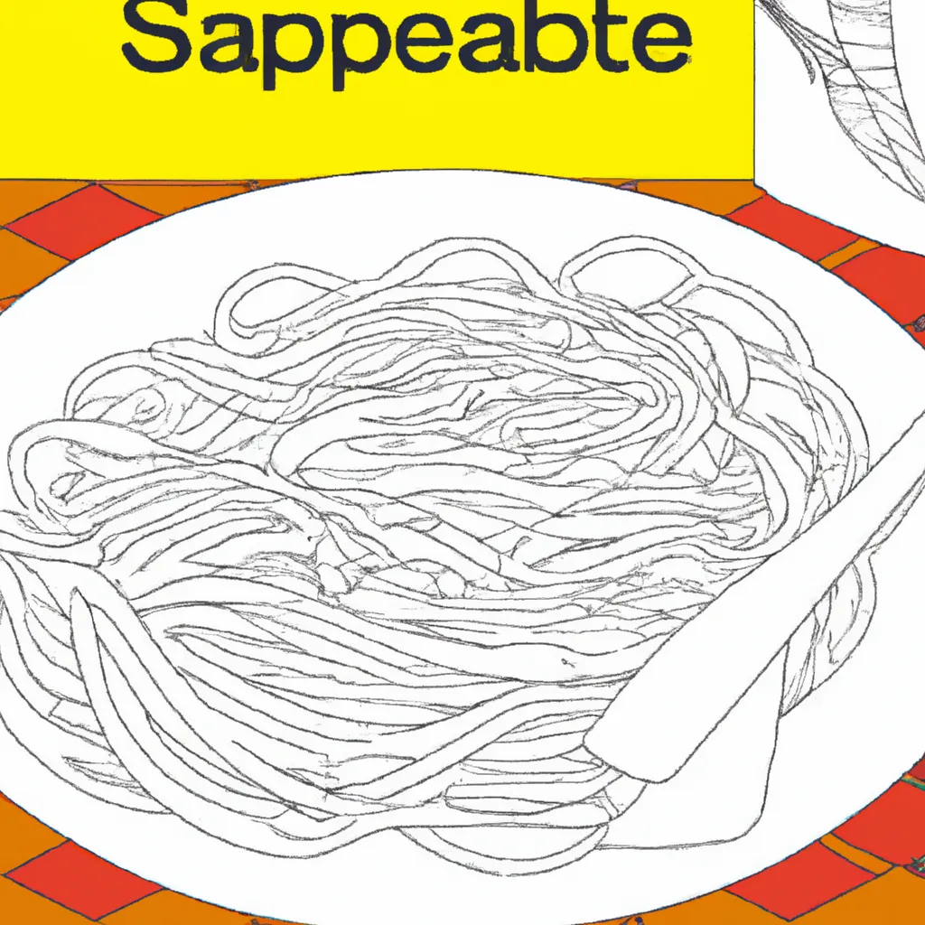 desenho de desenho espaguete arte culinaria ptbr