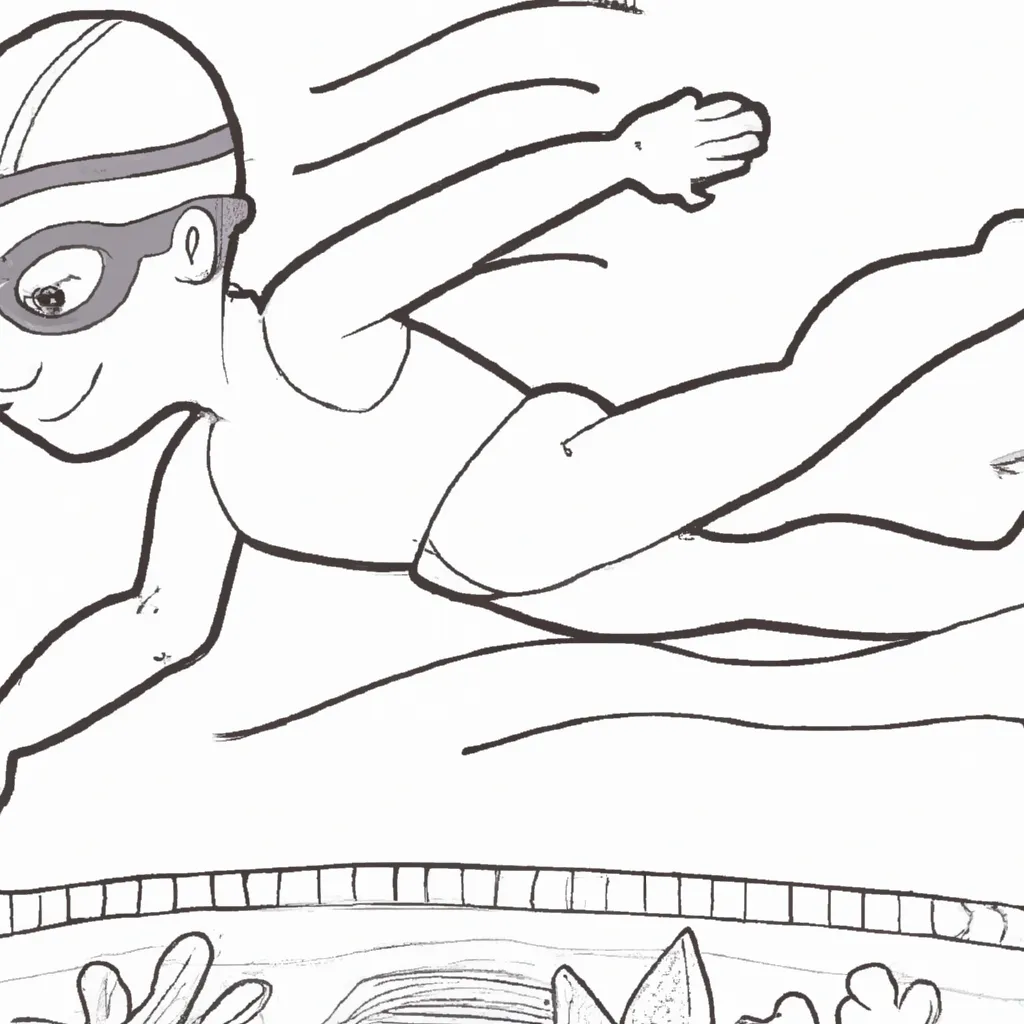 desenho de desenho natacao aquatico