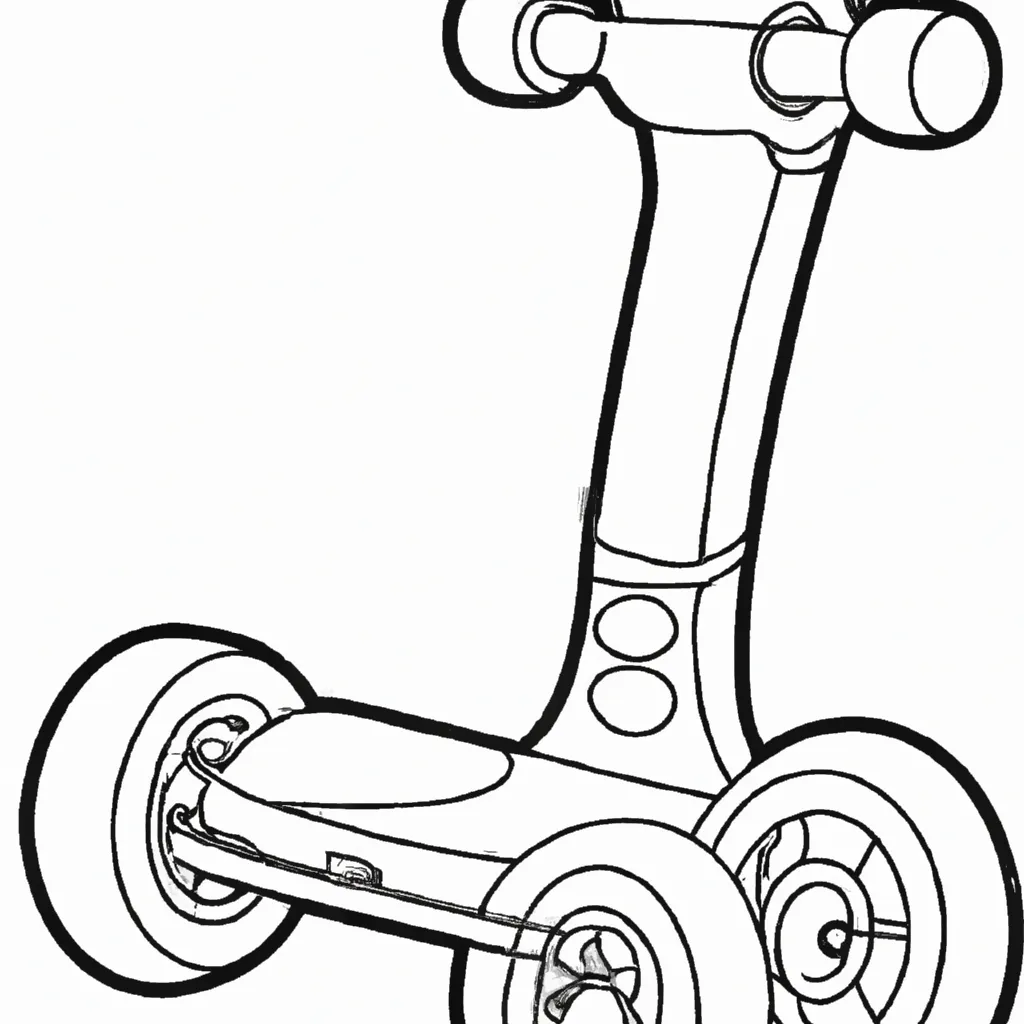 desenho de desenho patinete