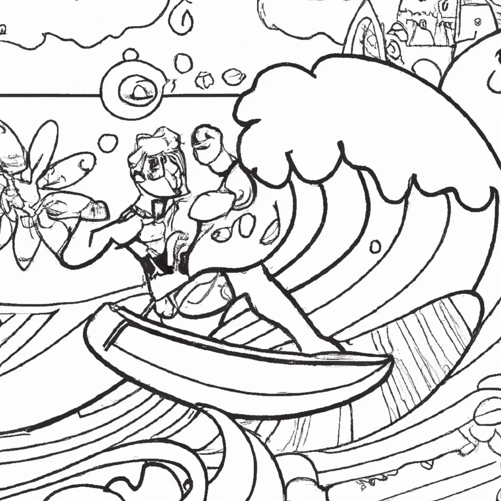 desenho de desenho surf praias onda arte