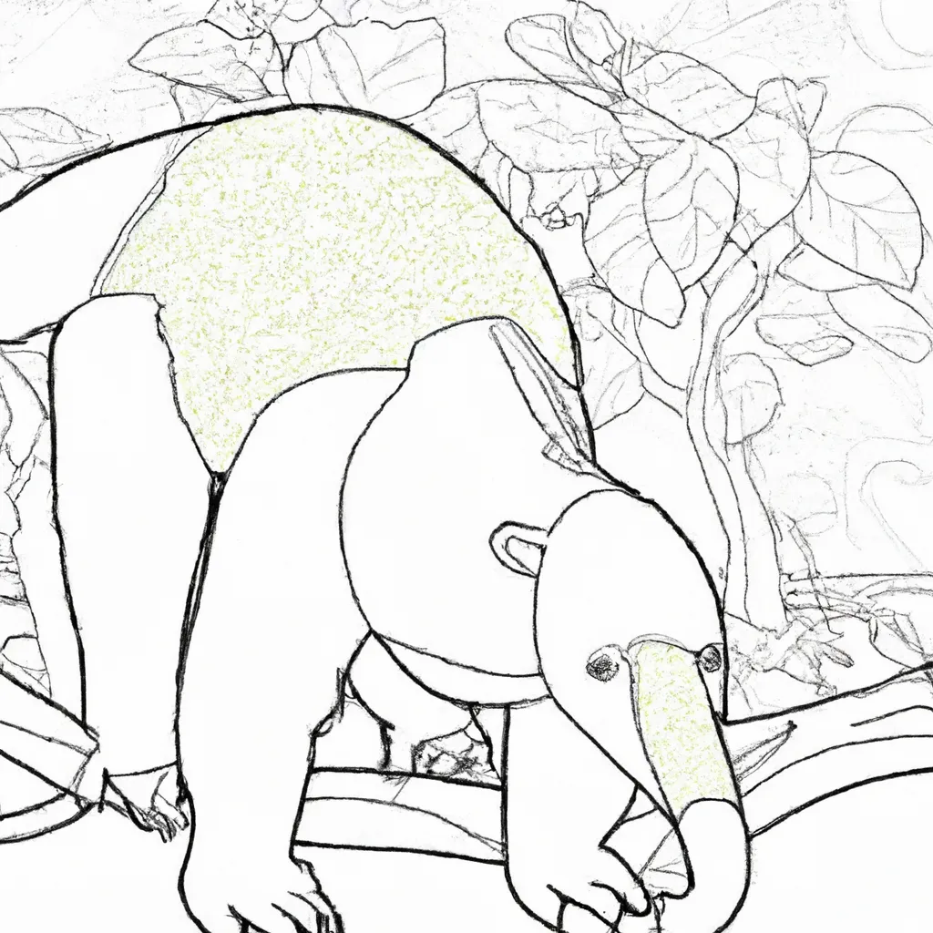 desenho de desenho tamandua pt br