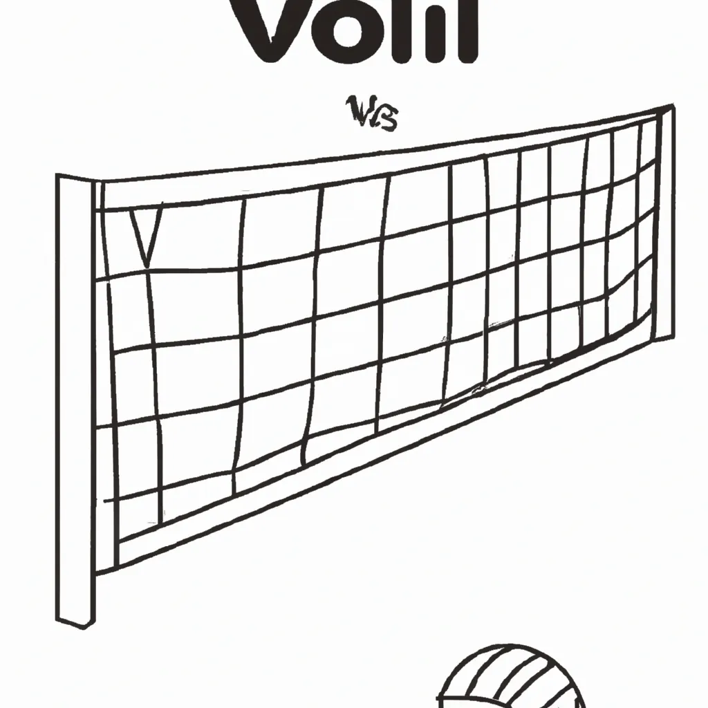 desenho de desenho voley esporte quadra brincar