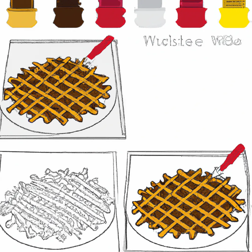 desenho de desenho waffle comida gostosa