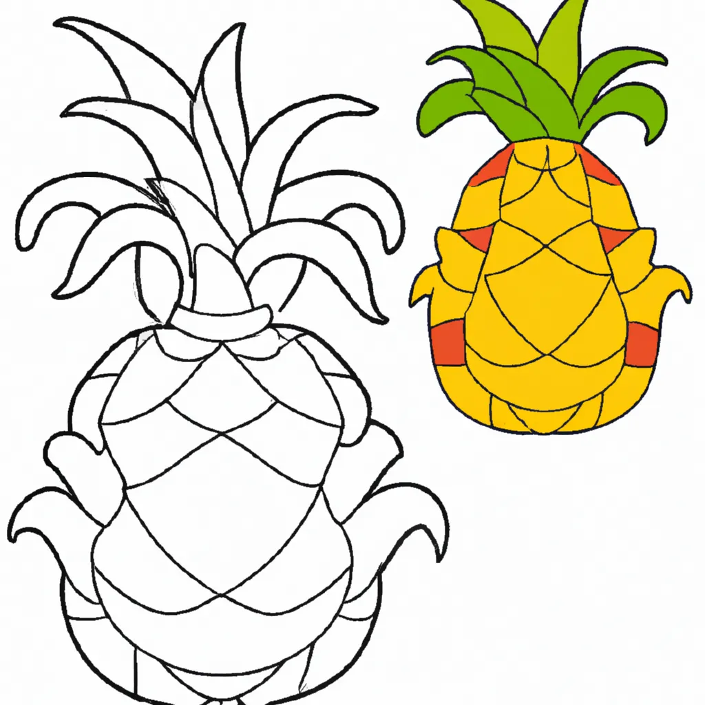 desenho de desenhos abacaxi divertidos