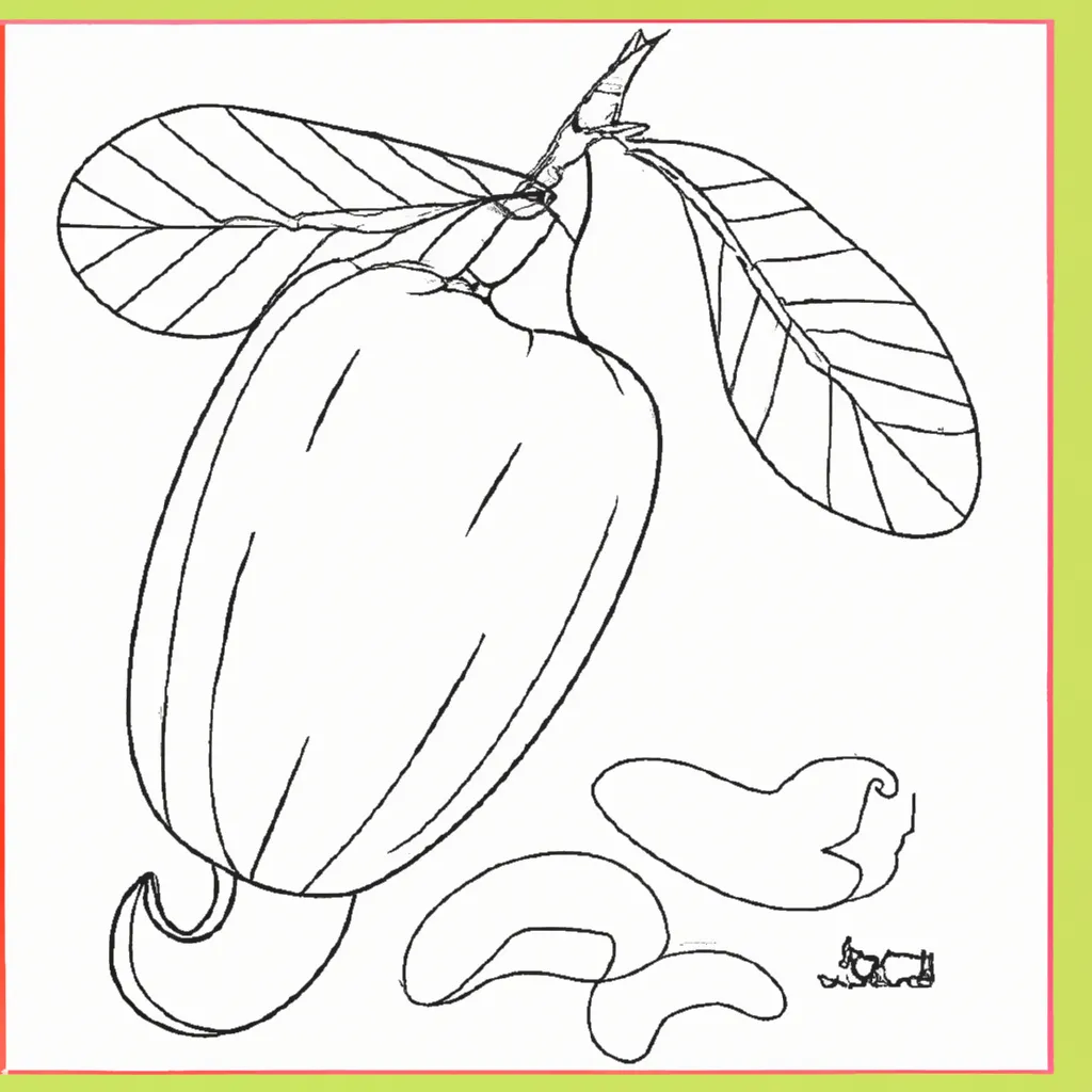 desenho de desenhos caju