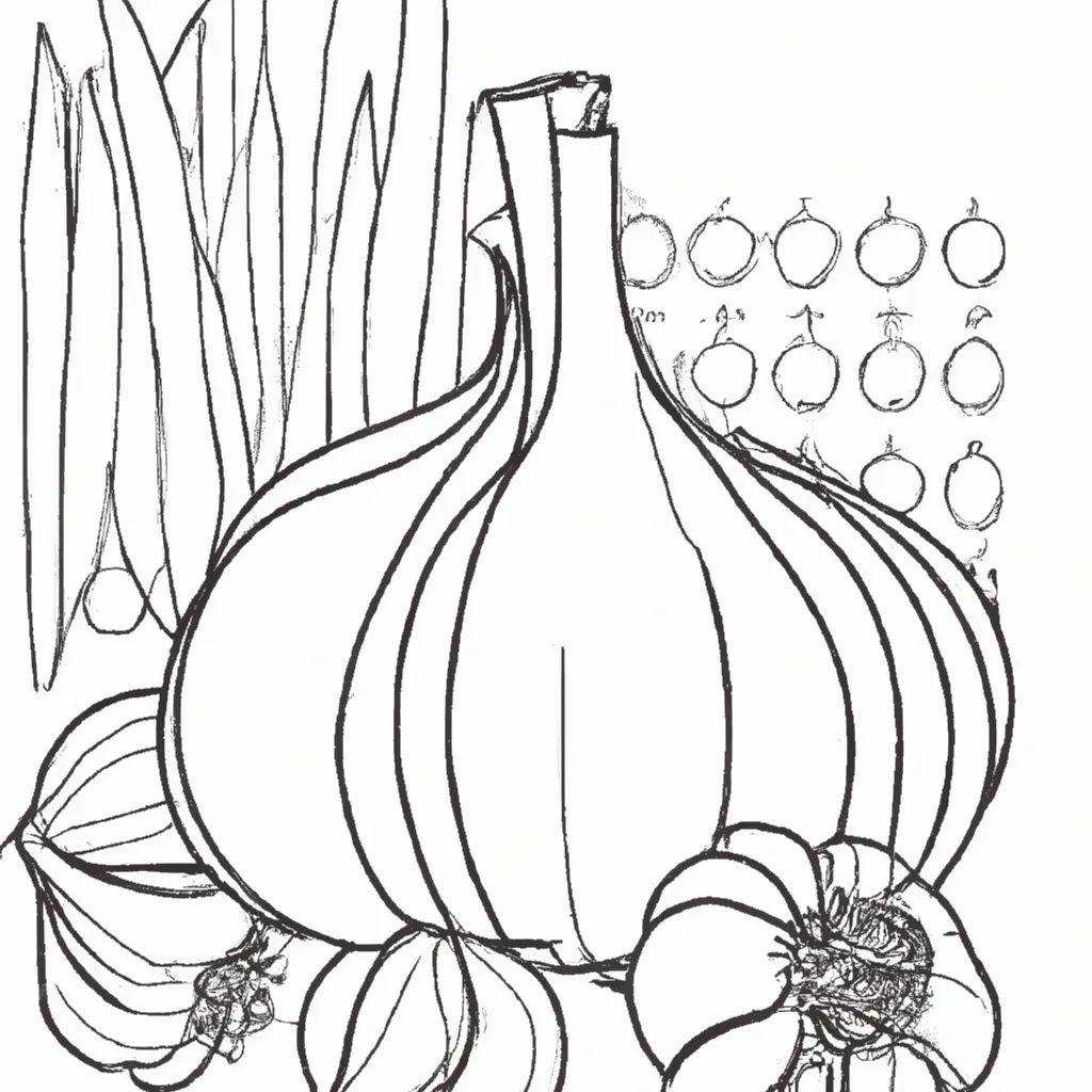 desenho de desenhos de alho