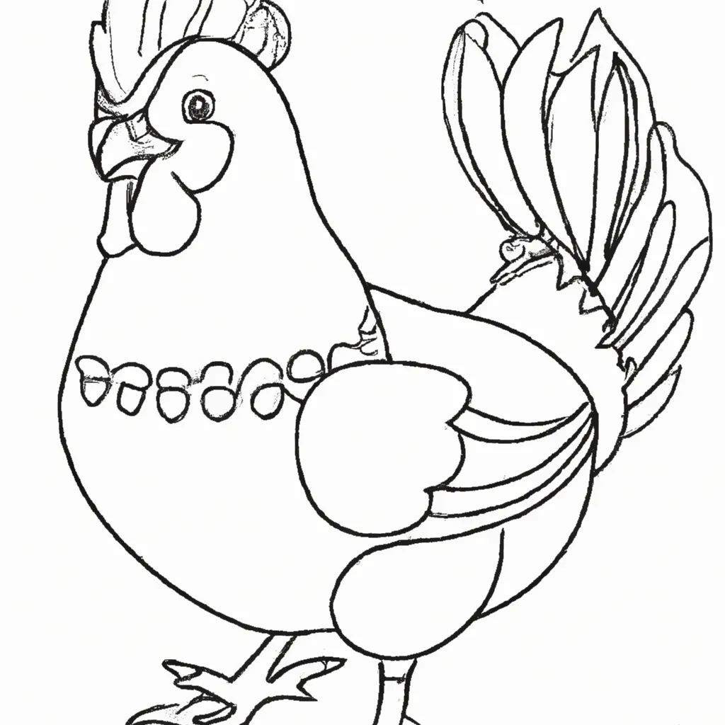 desenho de desenhos de frango
