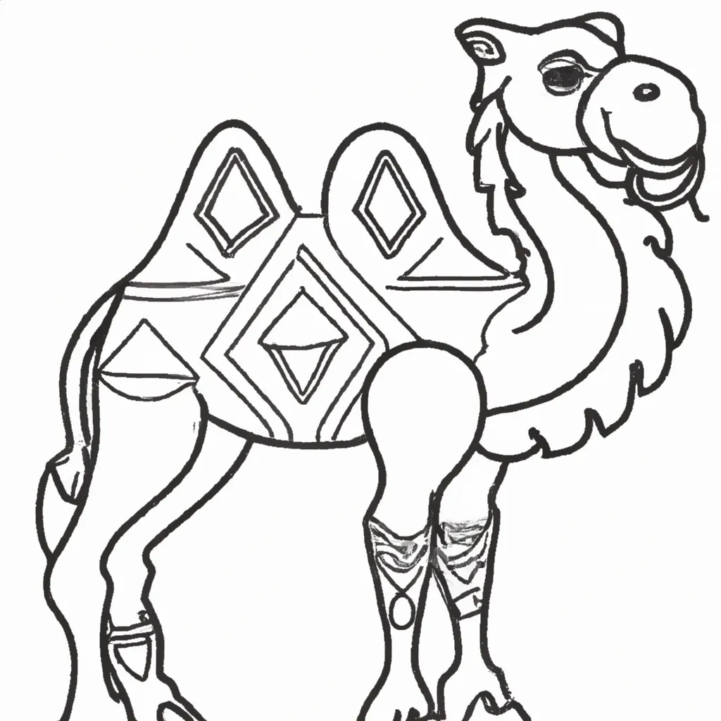desenho de desenhos dromedario