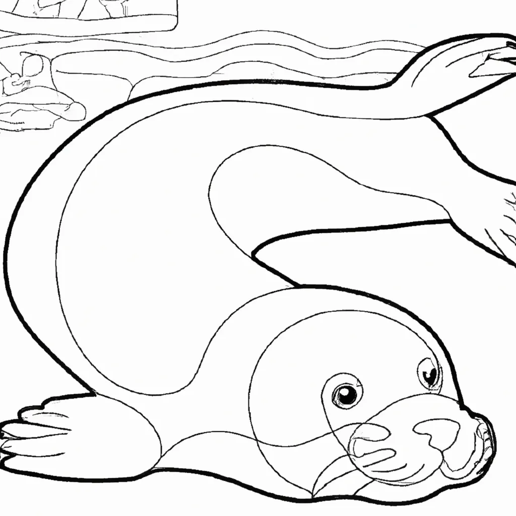 desenho de desenhos foca