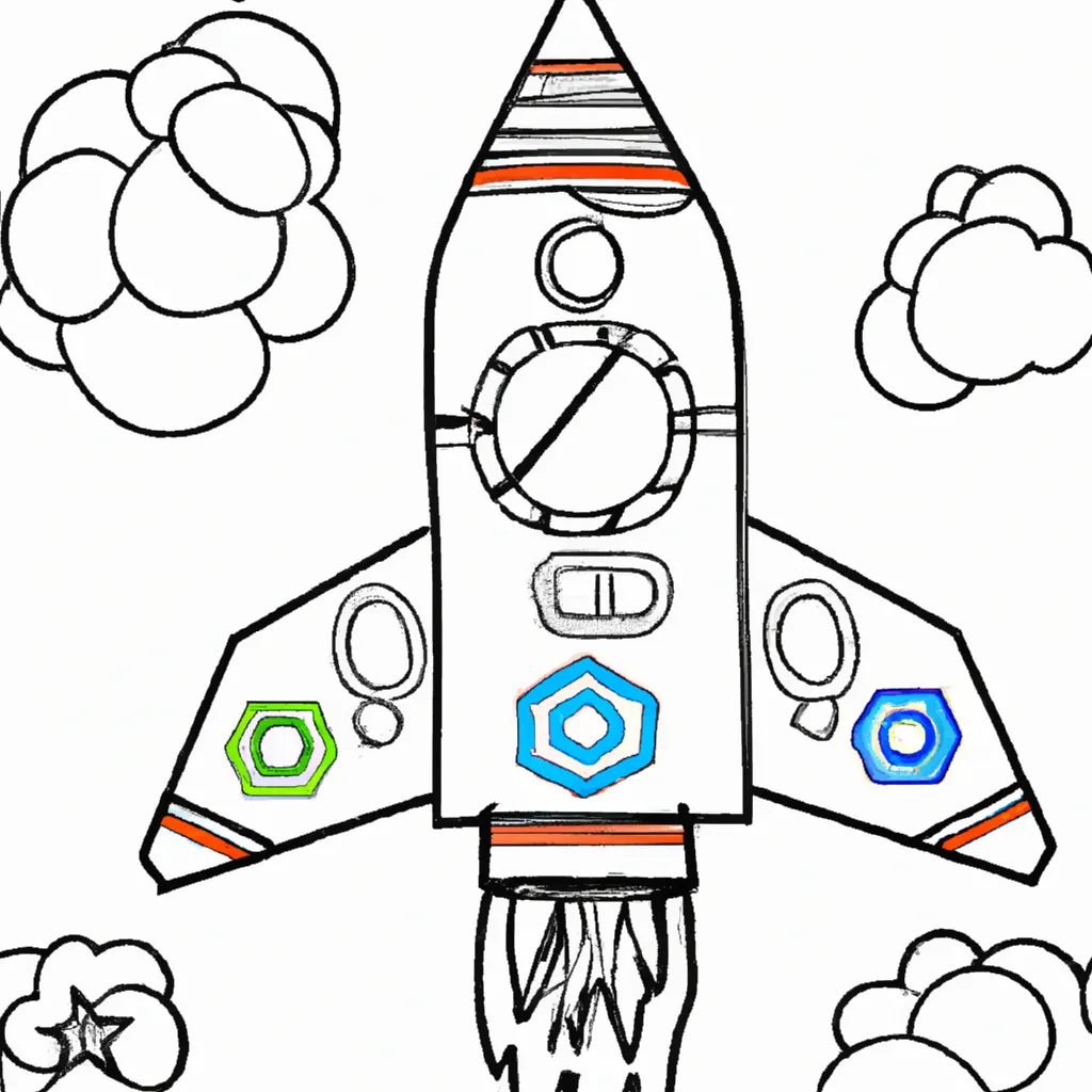 desenho de desenhos foguete viagem espaco infinito