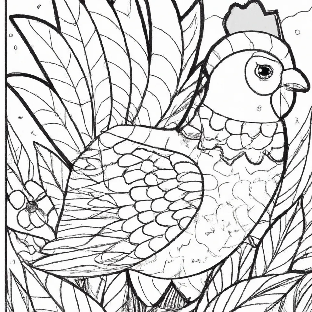 Pinte e Divirta-se: Desenho de Galinha para Colorir! desenho de desenhos galinha