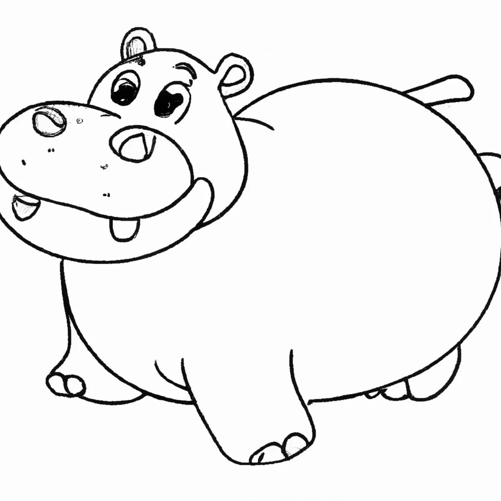 desenho de desenhos hipopotamo