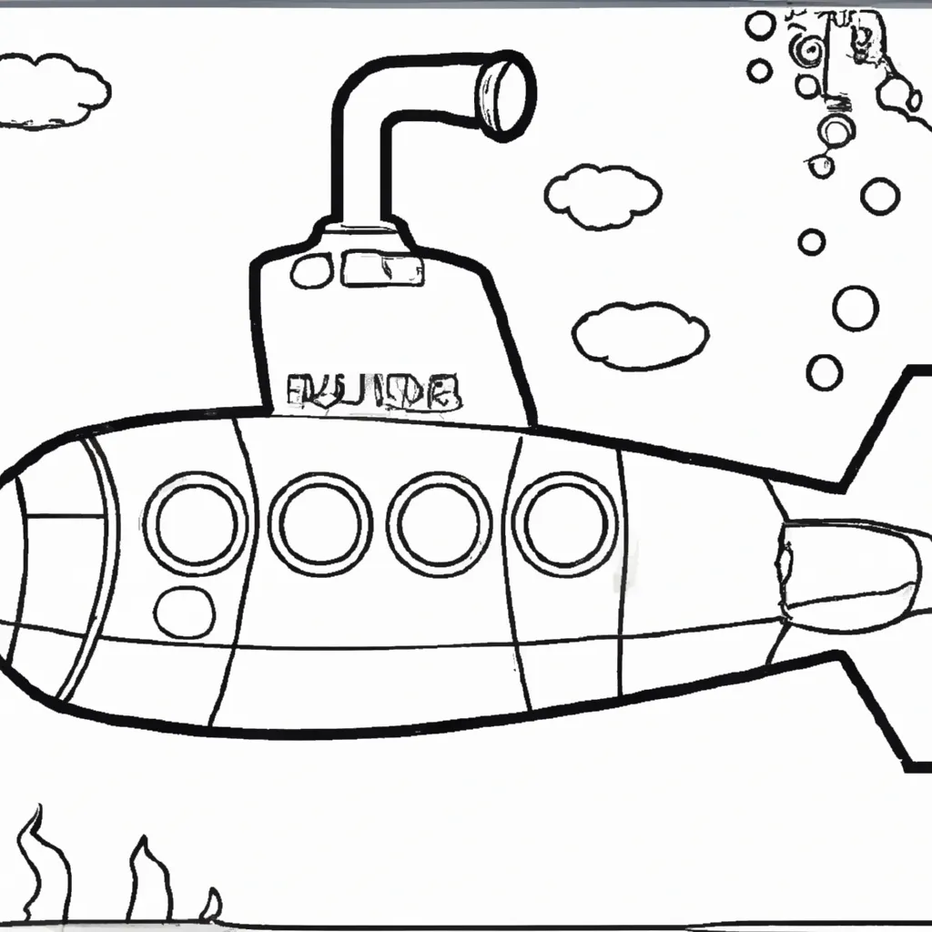 desenho de desenhos submarino