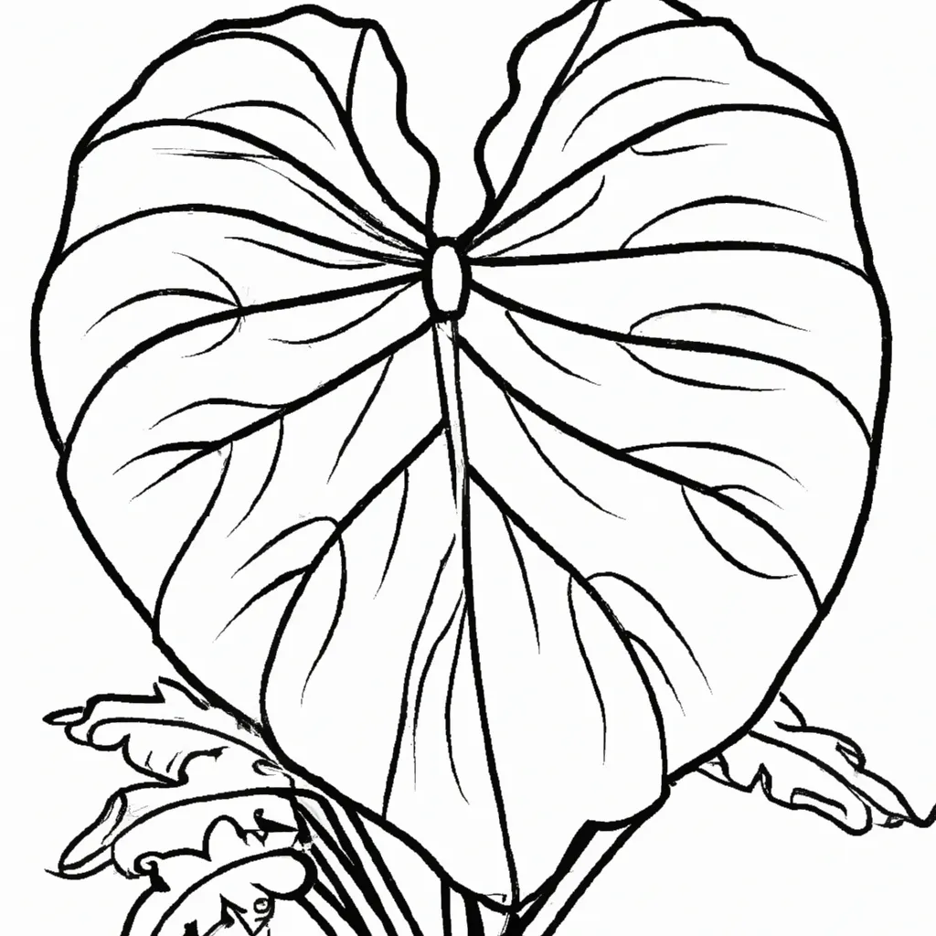 desenho de desenhos taioba