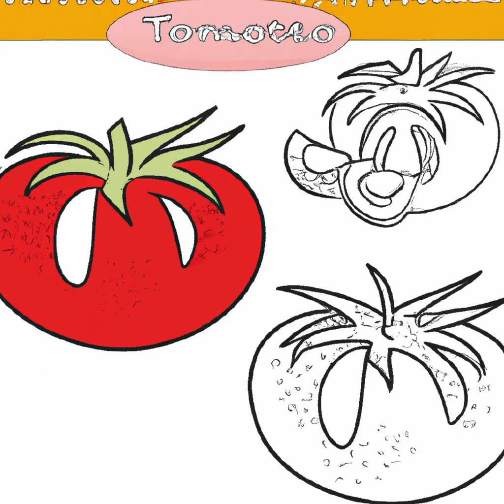 desenho de desenhos tomates frutas coloridas