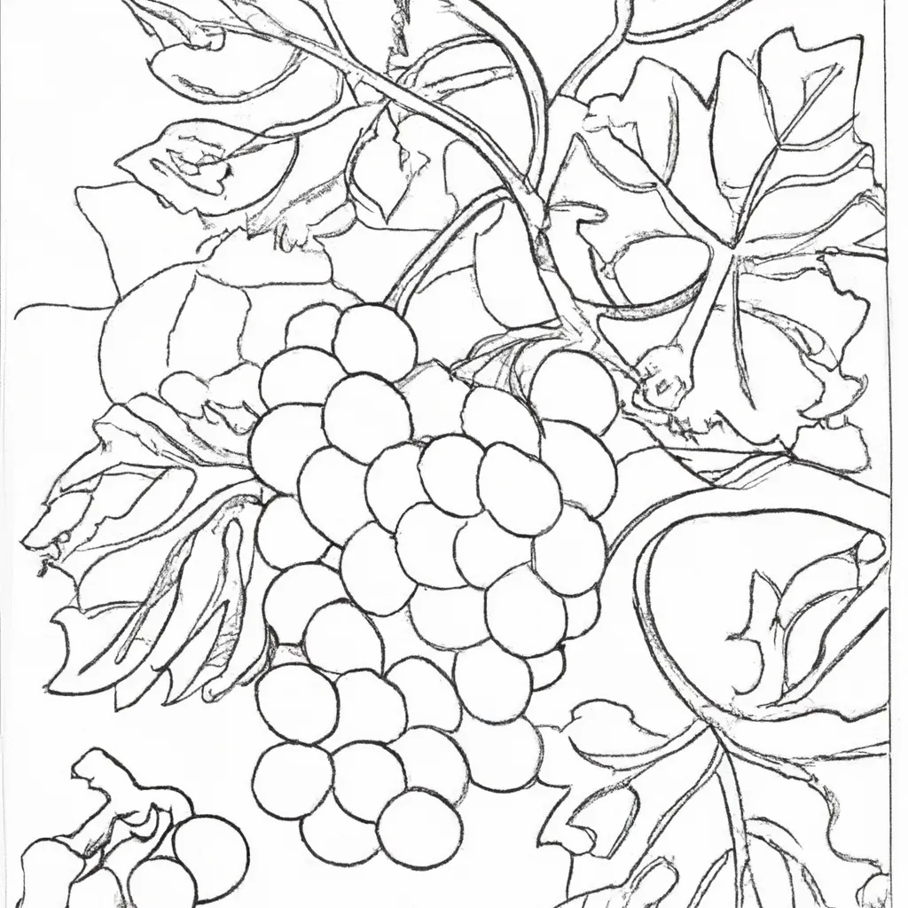 desenho de desenhos uva divertidos