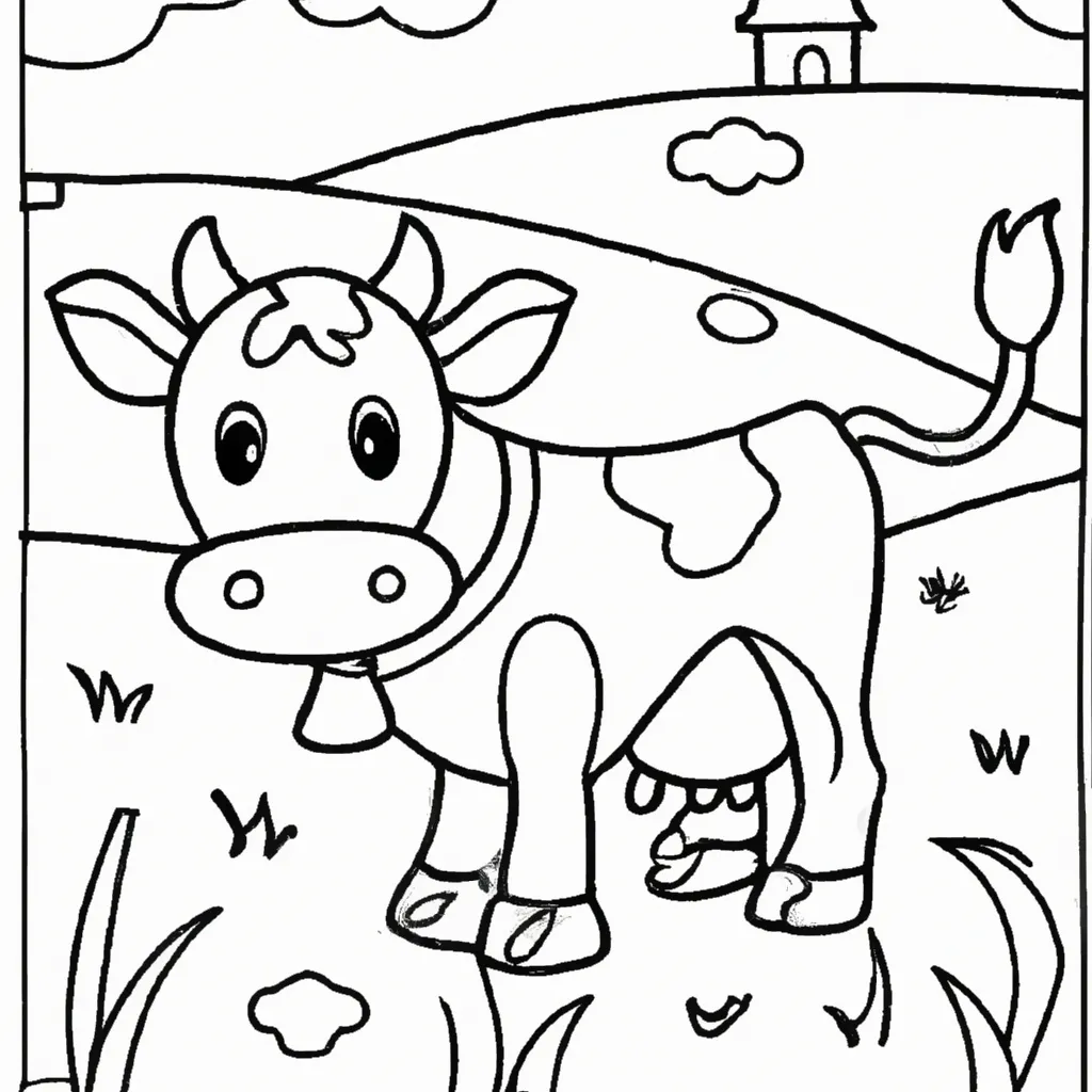 Colorir é Divertido! Desenhe Uma Vaca e Se Divirta! desenho de desenhos vaca arte infantil