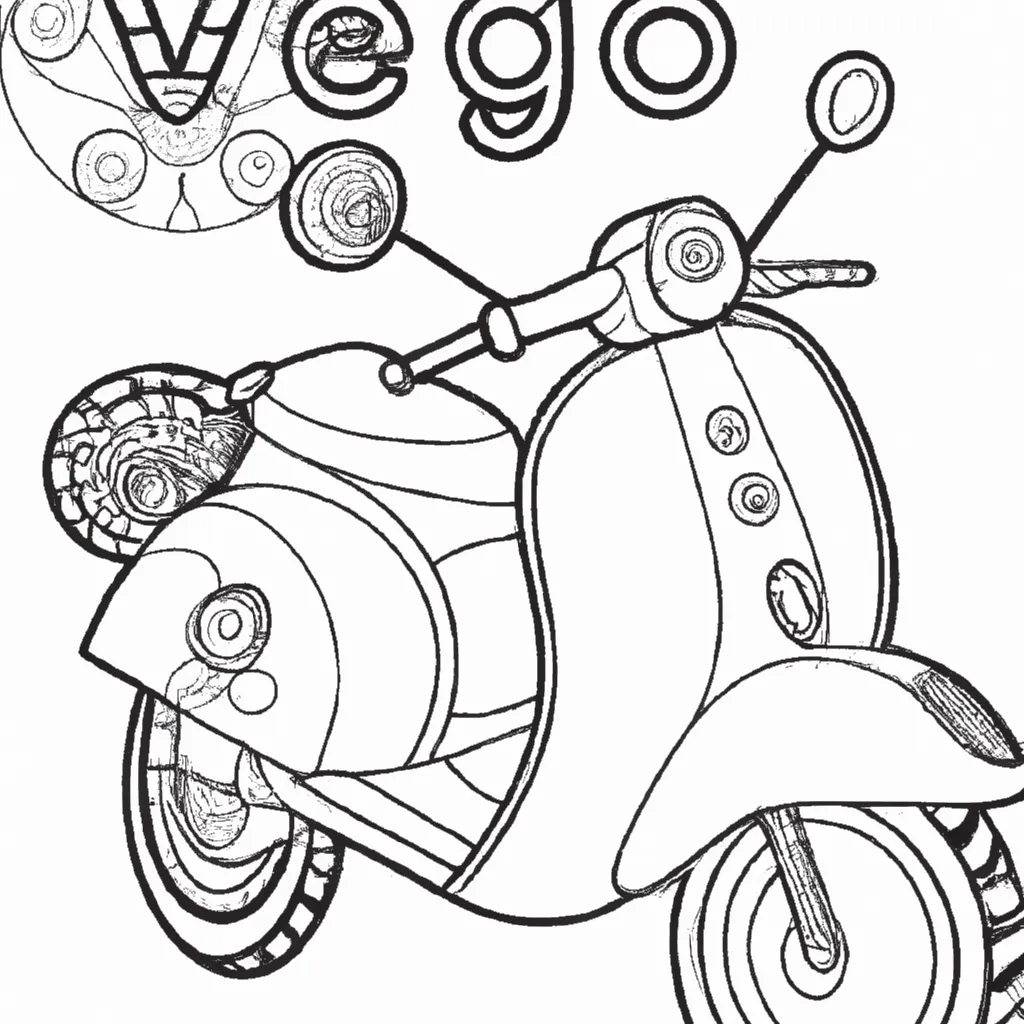 desenho de desenhos vespa ilustracoes motocicleta